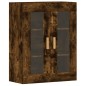 vidaXL Armarios de pared 2 uds madera de ingeniería roble ahumado vidaXL Armarios de pared 2 uds madera de ingeniería roble ahumado