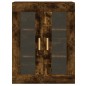 vidaXL Armarios de pared 2 uds madera de ingeniería roble ahumado vidaXL Armarios de pared 2 uds madera de ingeniería roble ahumado