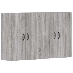 vidaXL Armarios de pared 2 uds madera de ingeniería gris Sonoma