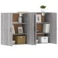 vidaXL Armarios de pared 2 uds madera de ingeniería gris Sonoma vidaXL Armarios de pared 2 uds madera de ingeniería gris Sonoma