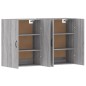 vidaXL Armarios de pared 2 uds madera de ingeniería gris Sonoma vidaXL Armarios de pared 2 uds madera de ingeniería gris Sonoma