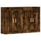 vidaXL Armarios de pared 2 uds madera de ingeniería roble ahumado vidaXL Armarios de pared 2 uds madera de ingeniería roble ahumado