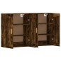 vidaXL Armarios de pared 2 uds madera de ingeniería roble ahumado vidaXL Armarios de pared 2 uds madera de ingeniería roble ahumado