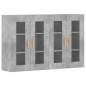 vidaXL Armarios de pared 2 uds madera de ingeniería gris hormigón vidaXL Armarios de pared 2 uds madera de ingeniería gris hormigón