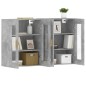 vidaXL Armarios de pared 2 uds madera de ingeniería gris hormigón vidaXL Armarios de pared 2 uds madera de ingeniería gris hormigón
