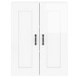 vidaXL Armarios de pared 2 uds madera de ingeniería blanco brillante vidaXL Armarios de pared 2 uds madera de ingeniería blanco brillante
