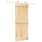 vidaXL Puerta corredera con herrajes madera maciza de pino 80x210 cm vidaXL Puerta corredera con herrajes madera maciza de pino 80x210 cm