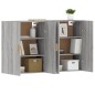 vidaXL Armarios de pared 2 uds madera de ingeniería gris Sonoma vidaXL Armarios de pared 2 uds madera de ingeniería gris Sonoma