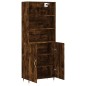 vidaXL Aparador alto madera contrachapada roble ahumado 69,5x34x180 cm vidaXL Aparador alto madera contrachapada roble ahumado 69,5x34x180 cm