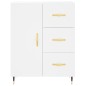vidaXL Aparador alto madera contrachapada blanco 69,5x34x180 cm