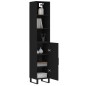vidaXL Aparador de madera contrachapada negro 34,5x34x180 cm vidaXL Aparador de madera contrachapada negro 34,5x34x180 cm