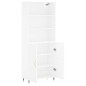 vidaXL Aparador alto madera contrachapada blanco 69,5x34x180 cm vidaXL Aparador alto madera contrachapada blanco 69,5x34x180 cm