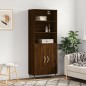 vidaXL Aparador alto madera contrachapada marrón roble 69,5x34x180 cm vidaXL Aparador alto madera contrachapada marrón roble 69,5x34x180 cm