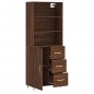 vidaXL Aparador alto madera contrachapada marrón roble 69,5x34x180 cm vidaXL Aparador alto madera contrachapada marrón roble 69,5x34x180 cm