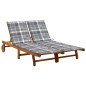 vidaXL Tumbona de jardín 2 personas y cojines madera maciza de acacia vidaXL Tumbona de jardín 2 personas y cojines madera maciza de acacia