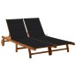 vidaXL Tumbona de jardín 2 personas y cojines madera maciza de acacia vidaXL Tumbona de jardín 2 personas y cojines madera maciza de acacia