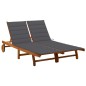 vidaXL Tumbona de jardín 2 personas y cojines madera maciza de acacia vidaXL Tumbona de jardín 2 personas y cojines madera maciza de acacia