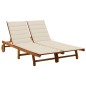 vidaXL Tumbona de jardín 2 personas y cojines madera maciza de acacia vidaXL Tumbona de jardín 2 personas y cojines madera maciza de acacia