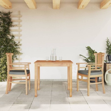 vidaXL Juego de comedor para jardín 3 pzas madera maciza de teca