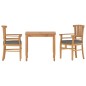 vidaXL Juego de comedor para jardín 3 pzas madera maciza de teca vidaXL Juego de comedor para jardín 3 pzas madera maciza de teca