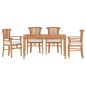 vidaXL Juego de comedor para jardín 5 piezas madera maciza de teca vidaXL Juego de comedor para jardín 5 piezas madera maciza de teca