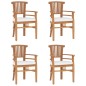 vidaXL Juego de comedor para jardín 5 piezas madera maciza de teca vidaXL Juego de comedor para jardín 5 piezas madera maciza de teca