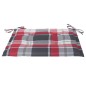 vidaXL Sillas de jardín 2 uds madera teca con cojines a cuadros rojos vidaXL Sillas de jardín 2 uds madera teca con cojines a cuadros rojos