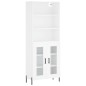 vidaXL Aparador alto madera contrachapada blanco 69,5x34x180 cm vidaXL Aparador alto madera contrachapada blanco 69,5x34x180 cm