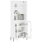 vidaXL Aparador alto madera contrachapada blanco 69,5x34x180 cm vidaXL Aparador alto madera contrachapada blanco 69,5x34x180 cm