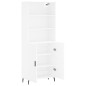 vidaXL Aparador alto madera contrachapada blanco 69,5x34x180 cm vidaXL Aparador alto madera contrachapada blanco 69,5x34x180 cm