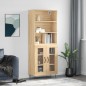 vidaXL Aparador alto madera contrachapada color roble 69,5x34x180 cm vidaXL Aparador alto madera contrachapada color roble 69,5x34x180 cm