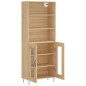 vidaXL Aparador alto madera contrachapada color roble 69,5x34x180 cm vidaXL Aparador alto madera contrachapada color roble 69,5x34x180 cm