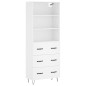 vidaXL Aparador alto madera contrachapada blanco 69,5x34x180 cm vidaXL Aparador alto madera contrachapada blanco 69,5x34x180 cm
