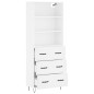 vidaXL Aparador alto madera contrachapada blanco 69,5x34x180 cm vidaXL Aparador alto madera contrachapada blanco 69,5x34x180 cm