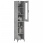 vidaXL Aparador de madera contrachapada gris hormigón 34,5x34x180 cm vidaXL Aparador de madera contrachapada gris hormigón 34,5x34x180 cm