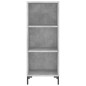 vidaXL Aparador de madera contrachapada gris hormigón 34,5x34x180 cm vidaXL Aparador de madera contrachapada gris hormigón 34,5x34x180 cm