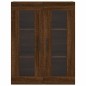 vidaXL Armarios de pared 2 uds madera de ingeniería marrón roble