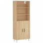 vidaXL Aparador alto madera contrachapada color roble 69,5x34x180 cm vidaXL Aparador alto madera contrachapada color roble 69,5x34x180 cm