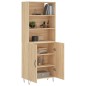 vidaXL Aparador alto madera contrachapada color roble 69,5x34x180 cm vidaXL Aparador alto madera contrachapada color roble 69,5x34x180 cm