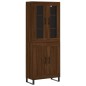 vidaXL Aparador alto madera contrachapada marrón roble 69,5x34x180 cm vidaXL Aparador alto madera contrachapada marrón roble 69,5x34x180 cm