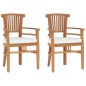 vidaXL Juego de comedor para jardín 3 pzas madera maciza de teca vidaXL Juego de comedor para jardín 3 pzas madera maciza de teca