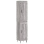 vidaXL Aparador alto madera contrachapada gris Sonoma 34,5x34x180 cm vidaXL Aparador alto madera contrachapada gris Sonoma 34,5x34x180 cm