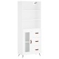 vidaXL Aparador alto madera contrachapada blanco 69,5x34x180 cm vidaXL Aparador alto madera contrachapada blanco 69,5x34x180 cm