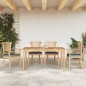 vidaXL Juego de comedor para jardín 5 piezas madera maciza de teca