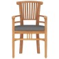 vidaXL Juego de comedor para jardín 5 piezas madera maciza de teca