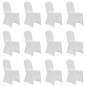 vidaXL Funda de silla elástica 12 unidades blanca vidaXL Funda de silla elástica 12 unidades blanca