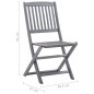 vidaXL Sillas de jardín plegables 4 uds madera maciza acacia y cojines vidaXL Sillas de jardín plegables 4 uds madera maciza acacia y cojines
