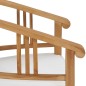vidaXL Set de comedor de jardín 3 pzas y cojines madera maciza de teca