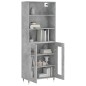 vidaXL Aparador alto madera contrachapada gris hormigón 69,5x34x180 cm vidaXL Aparador alto madera contrachapada gris hormigón 69,5x34x180 cm