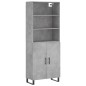 vidaXL Aparador alto madera contrachapada gris hormigón 69,5x34x180 cm vidaXL Aparador alto madera contrachapada gris hormigón 69,5x34x180 cm